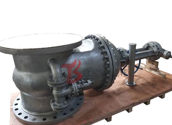 DN800 Cast Steel Gate Valve WCB PN25 13CR Trim 32 Inch Rising Stem With Bypass
