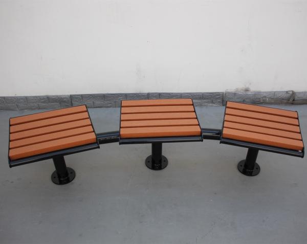 Buy cheap Waterproof Outdoor Recycled Plastic Benches Furniture Backless Curved from wholesalers