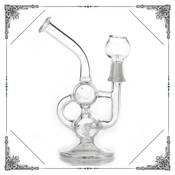 Buy cheap Dab Oil Rigs Bongs Baby Double Barrel Smoking Water Pipe Bubbler from wholesalers