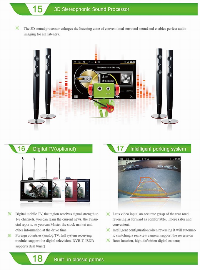 Ouchuangbo S160 Kia Sportage 2014 audio DVD gps radio android 4.4 3G WIFI 1080P free map