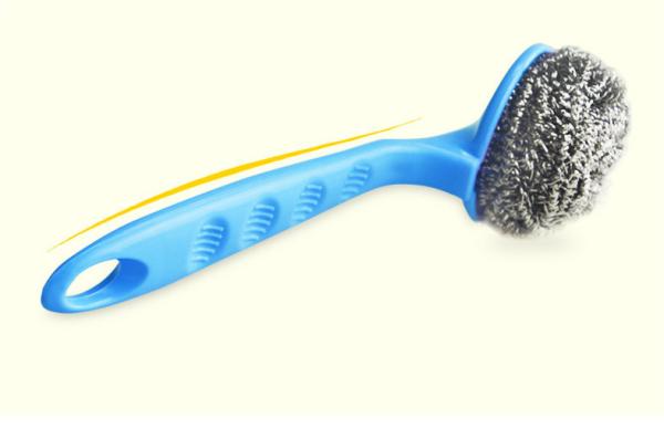 Buy cheap AISI 410 / 430 / 304 Stainless Steel Scrubber With Handle For Household Cleaning from wholesalers