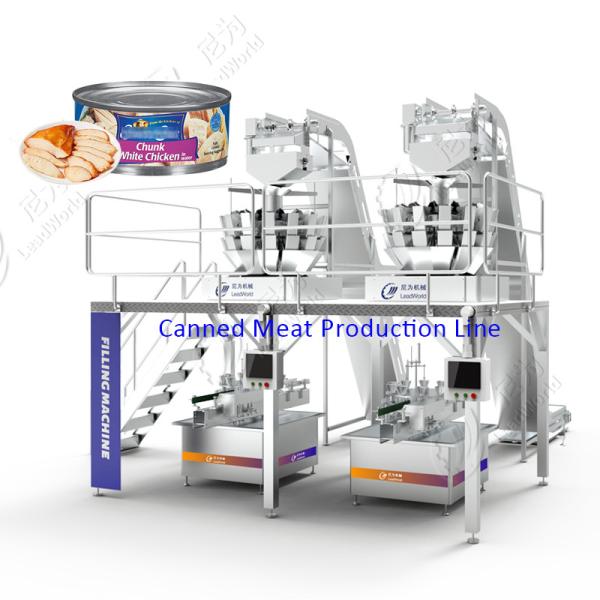 Buy cheap Automatic Canned Meat Production Line 220V / 380V Canned Corned Beef Production Line from wholesalers