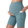 Buy cheap 8" High Waisted Yoga Shorts With Pockets 250gsm Over The Belly Bump Pants from wholesalers