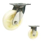 YLcaster 8x2" Solid Nylon Wheel Heavy Duty SUS304 Stainless Steel Caster Wheels
