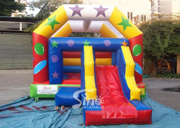 Buy cheap Commercial grade inflatable bouncy castle with slide for outdoor kids party from wholesalers