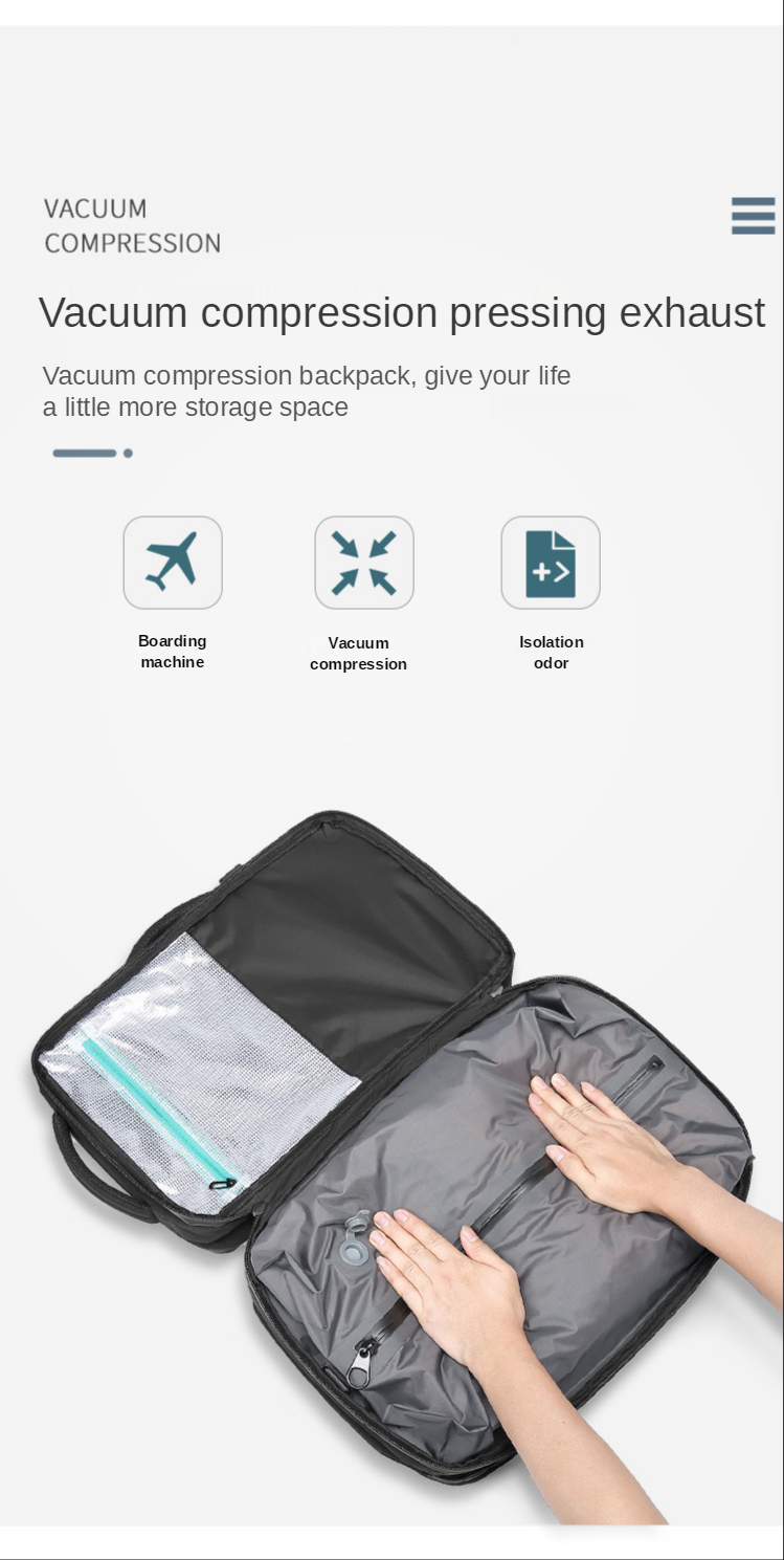 Multifunctional Airbag Men Business Backpack 600D Oxford Waterproof Backpack