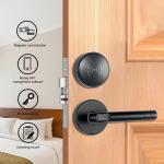 Digital Semiauto Handle Hotel Smart Locks Baking Vanish Aluminium Alloy Material