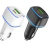 Buy cheap 12V 24V Type C USB A Car Charger 38W PD Fast Charging Metal Car Charger from wholesalers