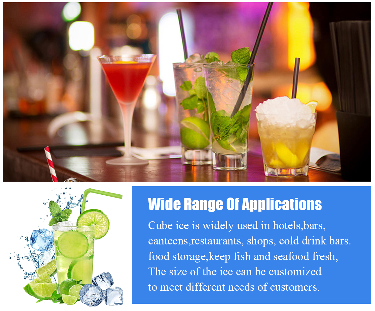 Restaurant Supermarket 5T Automatic Control System Industrial Ice Cube Maker Machines