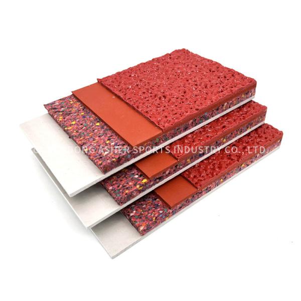 Safely Run On Certified Slip Resistance 47BPN 20C Prefabricated Rubber Track