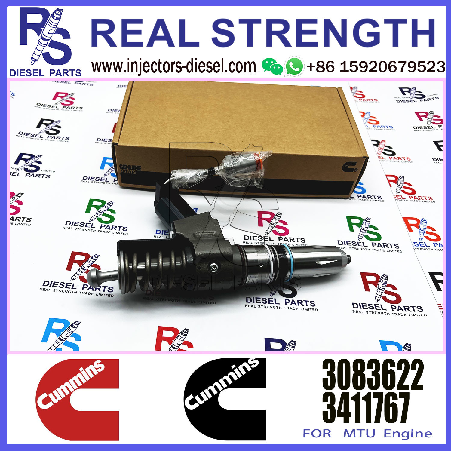 Diesel Engine Spare Parts Fuel Injector 3080766 3087560 3411766 3083846 3083622 3411759 For C-Ummins N14 Engine