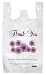 High Quality Plastic Clear Vest Handles Bags T-shirt Shopping Bags with Custom