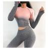 Buy cheap Ombre Seamless Women's Yoga Apparel / Women Gym Clothing Gradient Leggings+Long sleeve Top from wholesalers