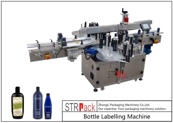 Round / Flat / Square Bottle Labeling Machine , Servo Driven Double Side