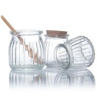 Buy cheap Small Clear Glass Dessert Glass Container Jars With Cork Lid 7oz 200ml product