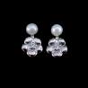 Buy cheap Fancy Real 925 Silver Freshwater Pearl Stud Earrings Triangle Shaped from wholesalers