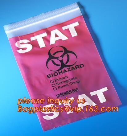 Buy cheap Bio Harzard Specimen Bags/Medical Waste Biohazards Bag/Medical Waste Disposal, Customized Biohazard Specimen Medical Lab from wholesalers