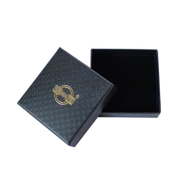 Gift and Jewelry Black Necklace Rigid Box Single Side Coating Base And Lid Box
