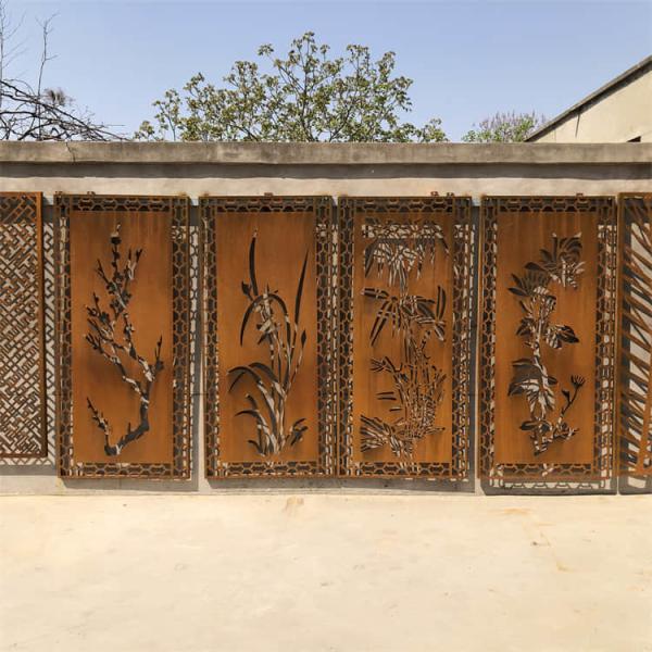 Buy cheap Decor 5mm Laser Cut Metal Privacy Screen 35.4 Inch Cutting Corten Steel from wholesalers