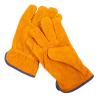 Buy cheap Winter Fleece Lined Leather Gloves , Yellow High Temperature BBQ Gloves from wholesalers