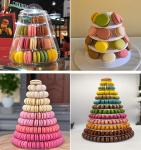 Transparent 40 Pieces Plastic Macaron Packaging Macaron Serving Tray