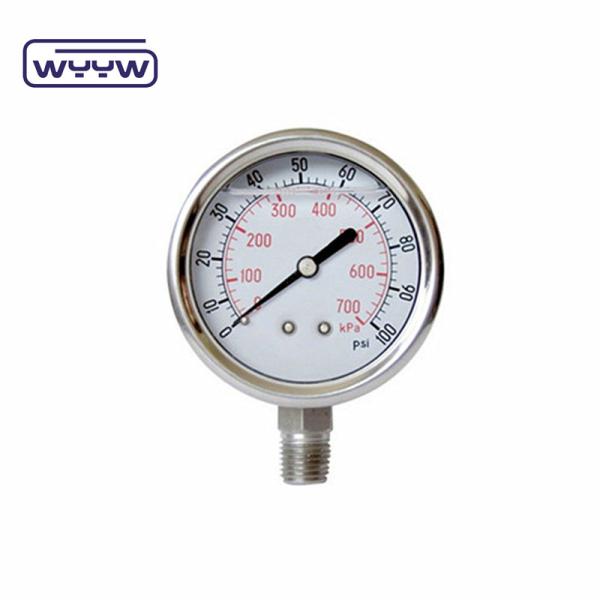 Buy cheap Dual Scale Stainless Steel Pressure Gauge Shock Resistant 100mm Size from wholesalers