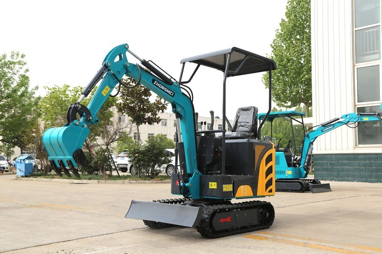 Telescopic Track Frame Rubber Track Mini Excavator 1700kg Yellow Color Small Digger