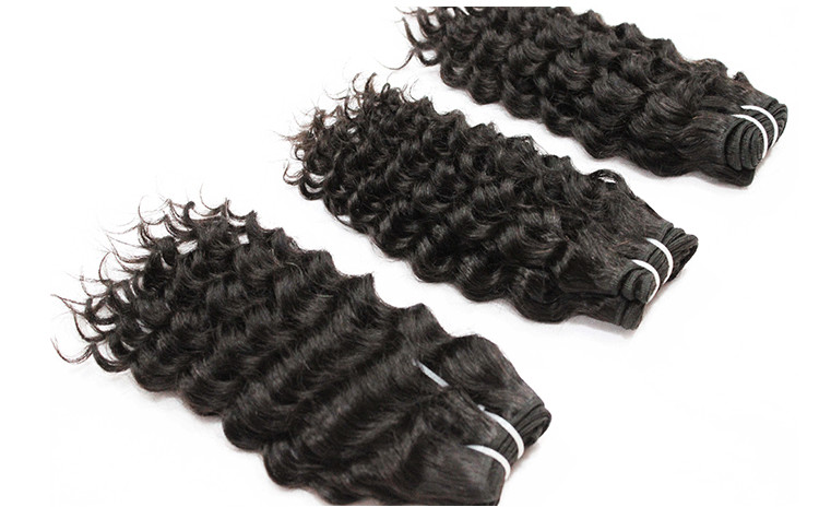 Nature Black Color Deep Curl Brazilian Human Hair Extension for Bulk Hair Weave