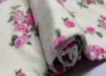 C20*10 40*42 Cotton Flannel Cloth Bleached White Printed Flannel Fabric
