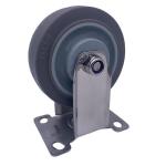 TPR Tread Rigid Plate 3 Inch Caster Wheels Stainless Steel