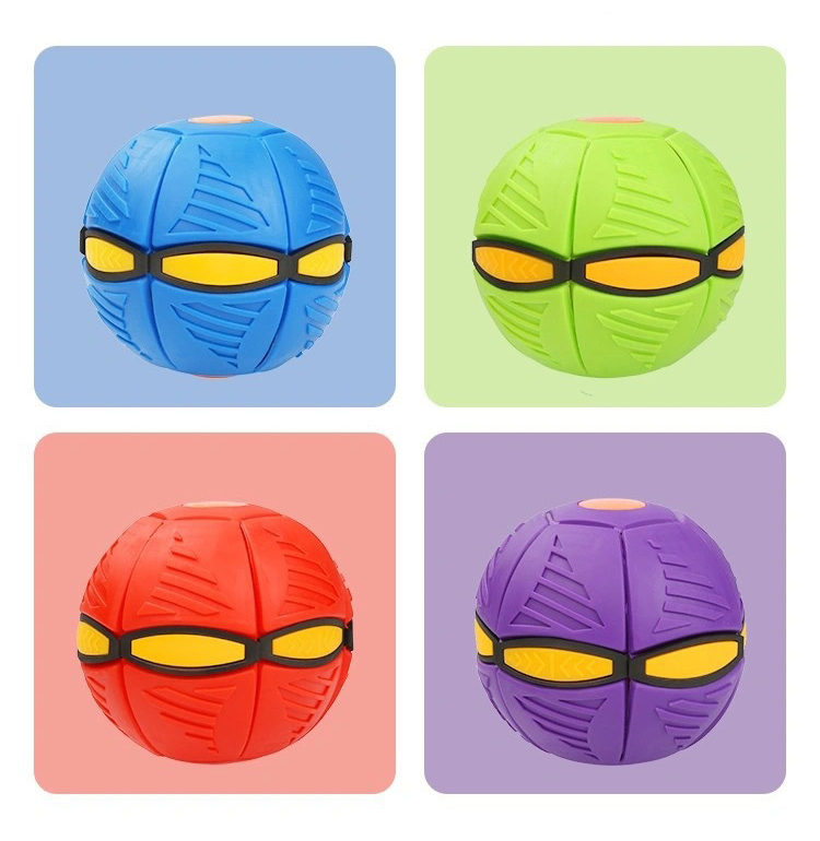 LED Flying Dog Ball Interactive Pet Toys Rubber Plastic Interactive Puppy Toys