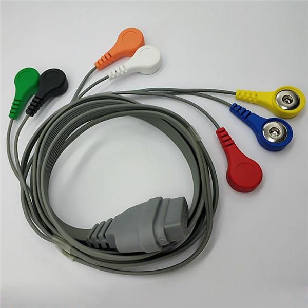 Buy cheap Compatible 7 Lead Snap Holter ECG Cable For Medical Set Edan SE-2003 / SE-2012 for Patient Monitor from wholesalers