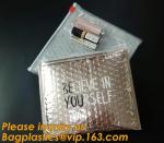 Factory Shiny Rose Gold Silver Cosmetic Zipper Bubble Bag Self Adhesive Plastic