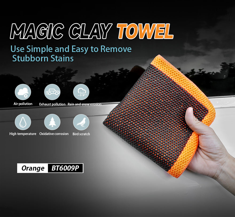 Orange Clay Microfiber Towel In Blue And Red ISO-9001 Certificated