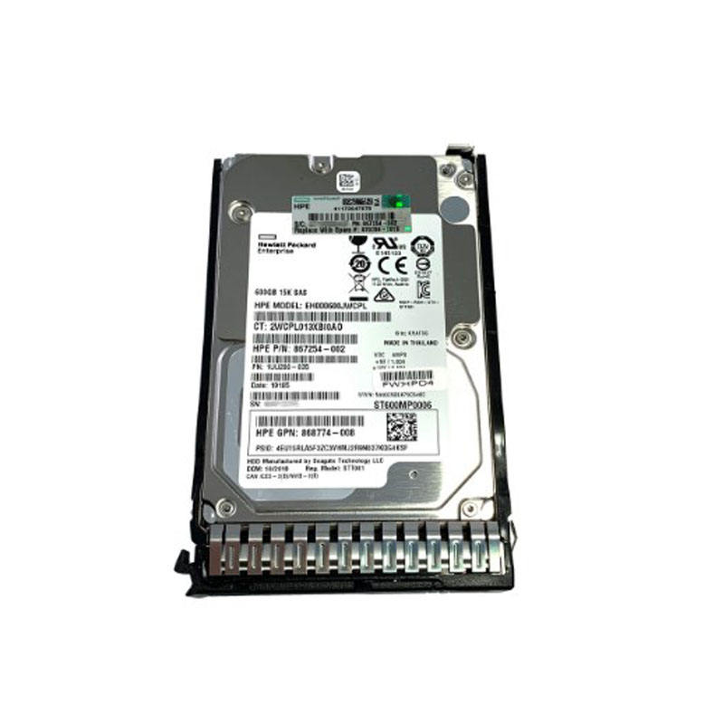 1pc Original HPE 600GB SAS 12G Enterprise 15K Hard Disk 870757-B21 No External Power Supply