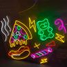 Buy cheap Pizza neon sign hot dog custom neon signs for snack bar food shop from wholesalers