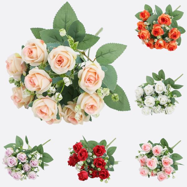 Buy cheap Artificial Rose Bouquet in White Perfect for Living Room and Mall Display 20x30cm from wholesalers