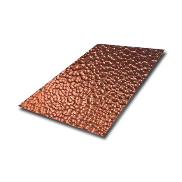 Buy cheap 304 316 4x8 4x10 Size PVD Coffee Brown Hammered Stainless Steel Sheet China Factory Cheap Wholesale Prices from wholesalers