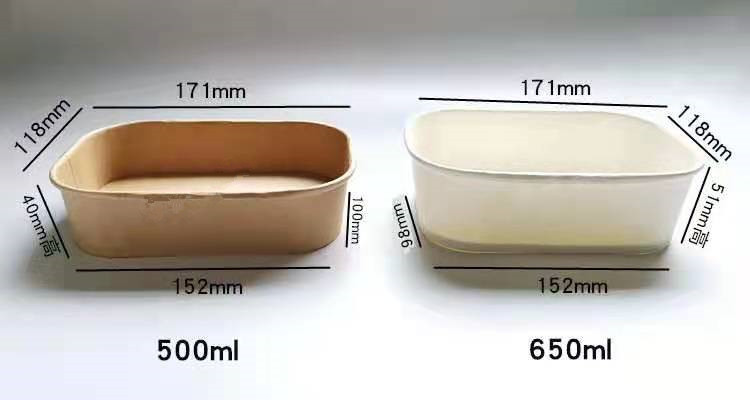 Square SGS Paper Take Away Box Biodegradable Disposable