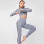Women Yoga ApparelYoga Crop Top Seamless Leggings Gym Set High Waist Legging