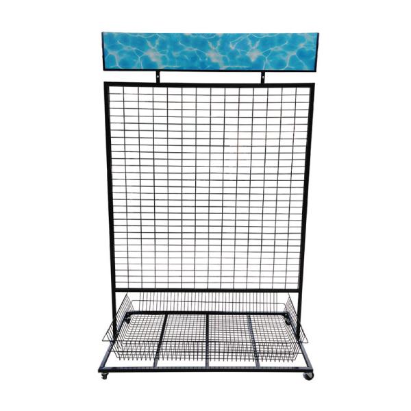 Buy cheap Multi-Functional Supermarket Retail Mesh Wire Hanging Display Rack With PVC Billboards from wholesalers