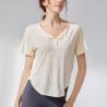 Buy cheap 2023 New Yoga Clothes Top Women Senior Sense Loose Belly Cover Professional Fitness T-Shirt from wholesalers