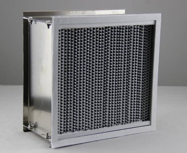 SS Frame High Temperature Air Filter H13 Hepa Air Purifier Aluminum Foil