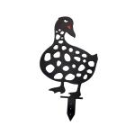 Powder Coated 2mm Garden Metal Ornaments 15cm Metal Chicken Lawn Ornaments