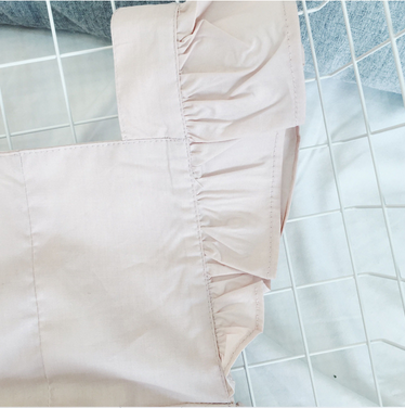Premium organic cotton Lotus leaf+bowknot design baby girl clothes newborn