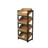 Buy cheap Metal Multifunction Wooden Wine Fruit Vegetable Display Shelves For Grocery Shop from wholesalers
