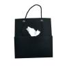 Buy cheap Promotion 350g White Card Paper Bag With Handle Black Handbag Custom Logo Printing from wholesalers