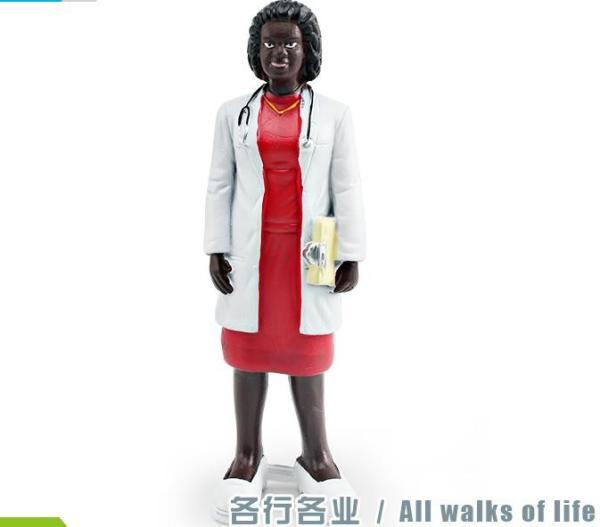 Buy cheap People at Work Model Toy Woman Doctor Figure Pretend Professionals Figurines Career Figures Toys for Boys Girls Kids from wholesalers