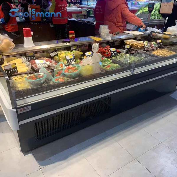 Single Temperature Meat Display Freezer Stainless Steel Food Counter Butcher