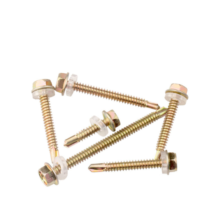 Metric Black Oxide Finish Roofing Tek Screws with ISO Standard and Carbon Steel Material